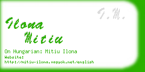 ilona mitiu business card